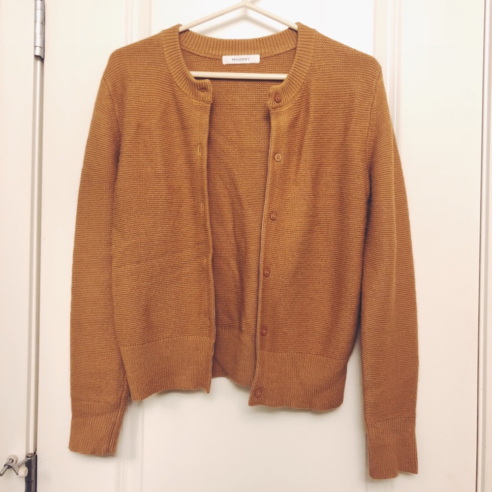 Moussy Yellow Cardigan